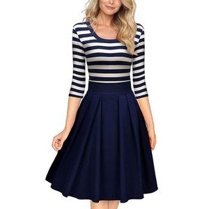 💵★FAST SHIPPING★💵 Miusol Navy Scoop Neck Dress